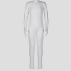White bodysuit on a mannequin against a light gray background